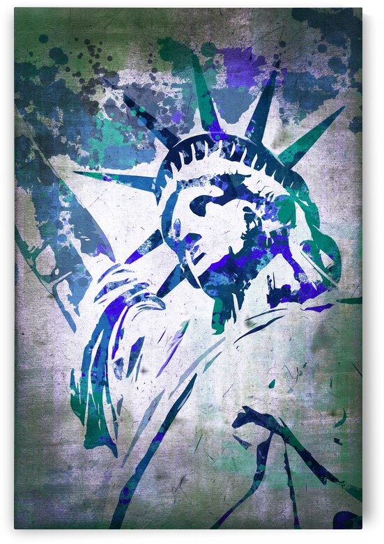 Lady Liberty watercolor by DELPHIMAGES