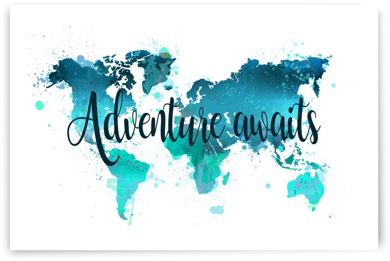 Adventure awaits world map by DELPHIMAGES