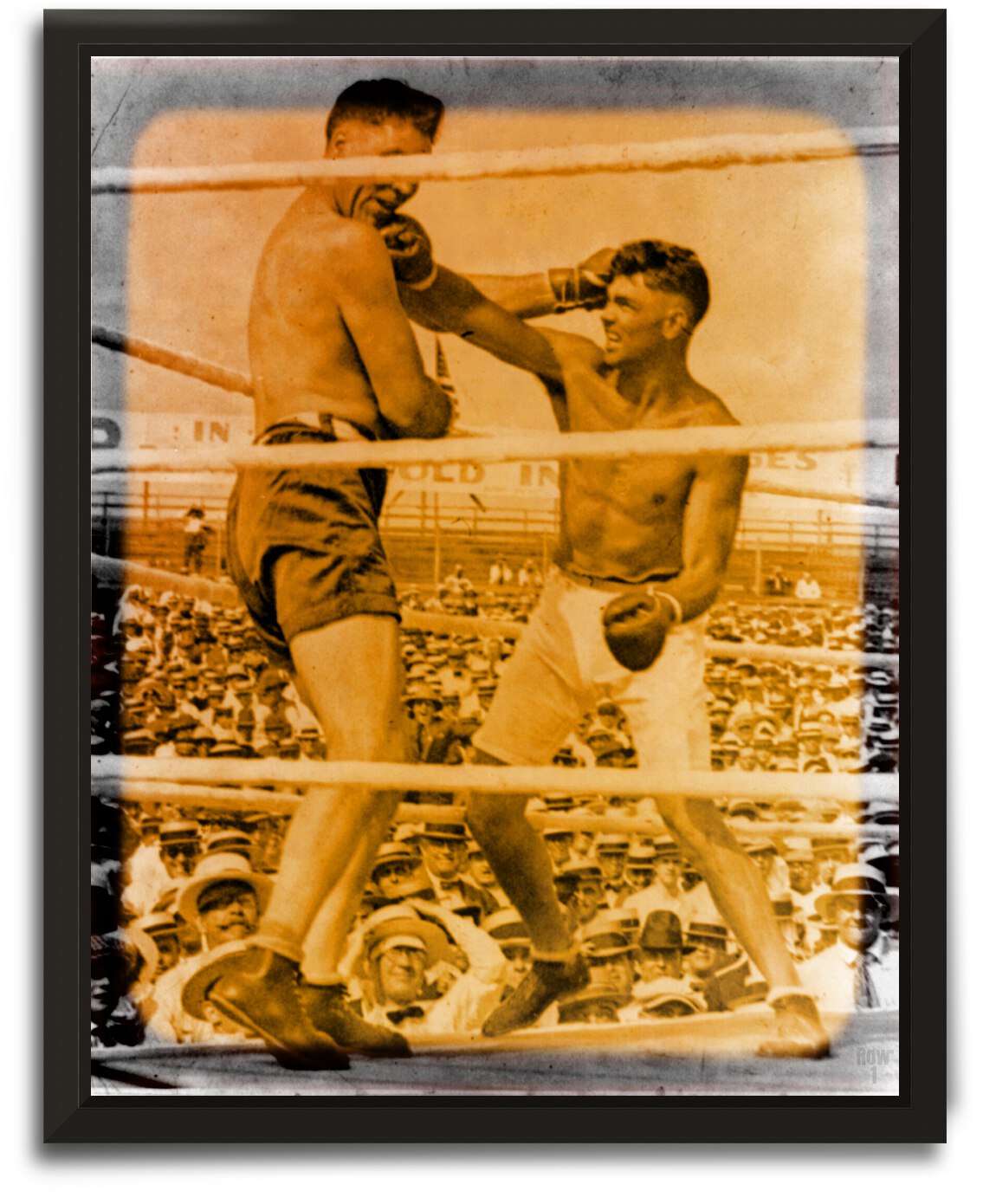 1919 Dempsey Willard Fight Viewfinder Art by Row One Brand