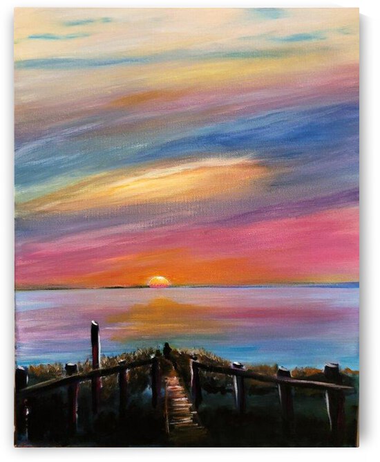 Deleware Bay Sunset by David W Borden