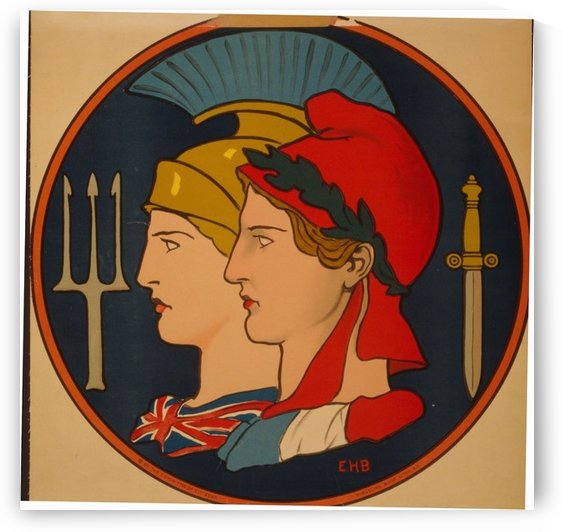 Emblem of France and Great Britain by VINTAGE POSTER