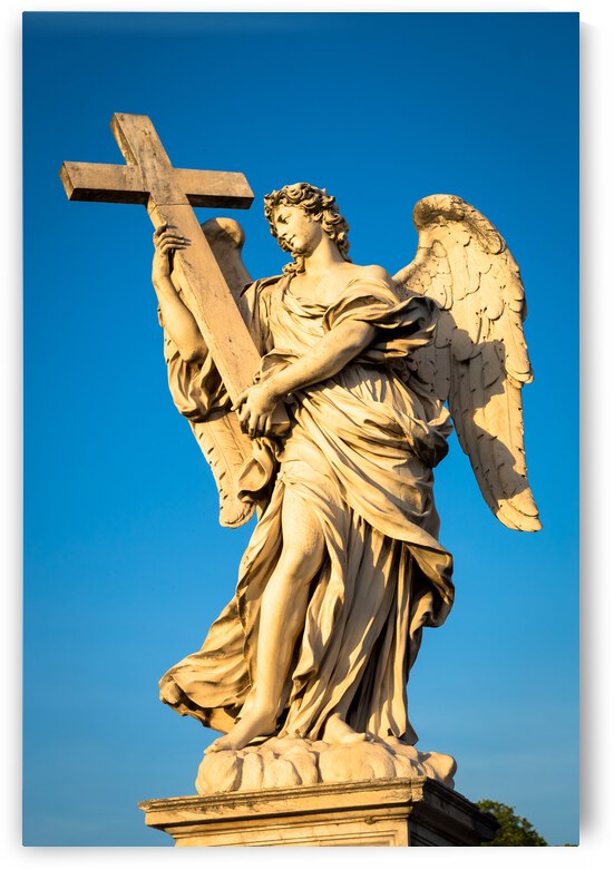 Catholic angel with cross - Rome by Paolo Modena