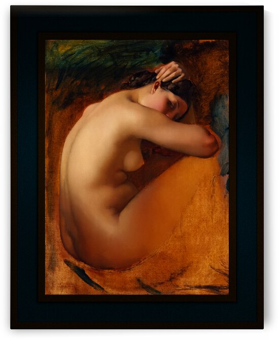 Study of a Female Nude by Henri Lehmann Remastered Xzendor7 Classical Fine Art Old Masters Reproductions by xzendor7