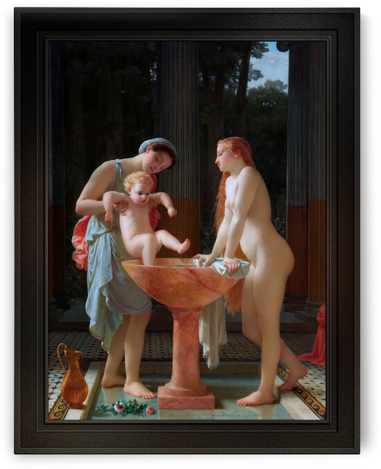 The Bath by Marc-Charles-Gabriel Gleyre Remastered Xzendor7 Classical Art Old Masters Reproductions by xzendor7