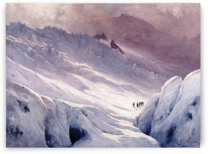 The Glacier des Bossons, Chamonix by Toussaint Gabriel Loppe