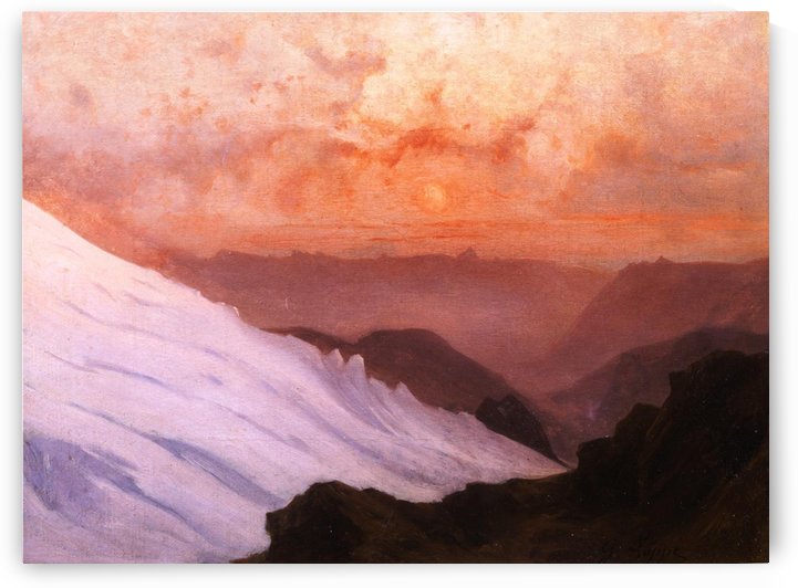 Dawn on Mont Blanc by Toussaint Gabriel Loppe