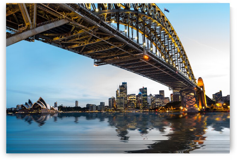 Dramatic panoramic sunset photo Sydney harbor by Steve Heap