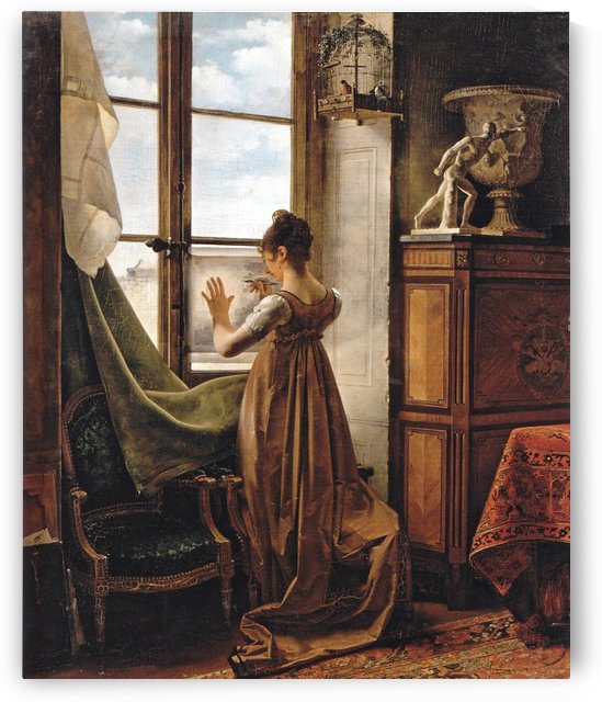 At the Window by Martin Drolling