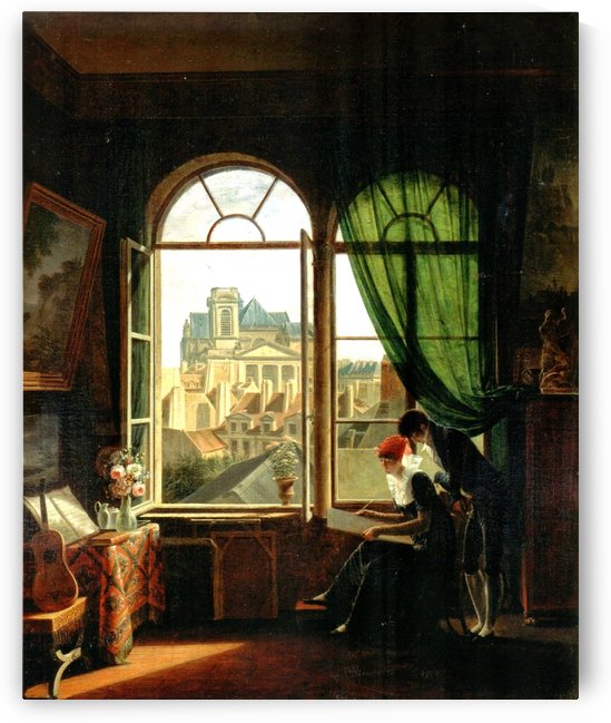 Interior with View of Saint Eustache, 1810 by Martin Drolling