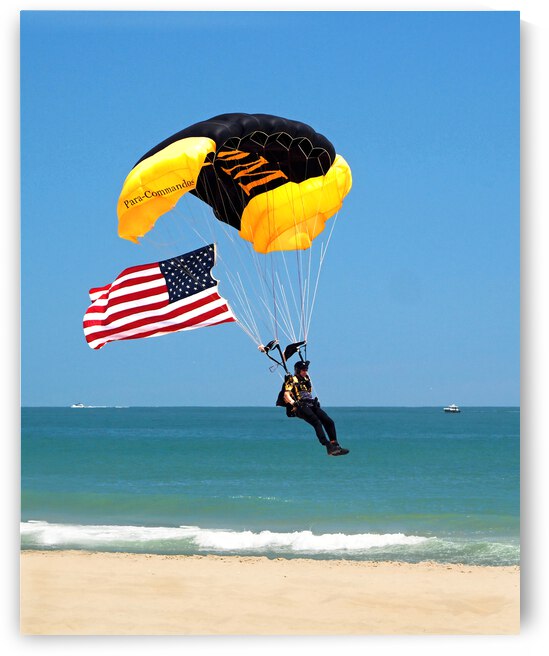 Patriotic Beach Landing in Ocean City by Bill Swartwout Photography