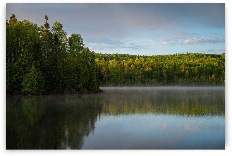 Misty Lake Sunrise by Noah Lang
