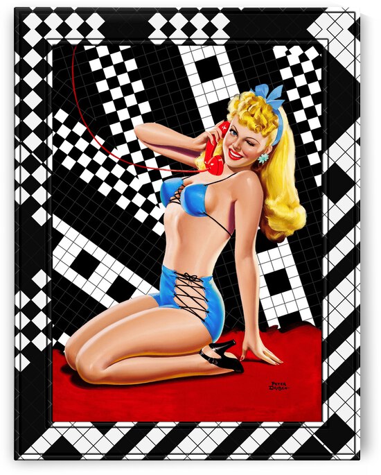 The Red Hotline by Peter Driben Remastered Vintage Retro Xzendor7 Art Reproductions by xzendor7