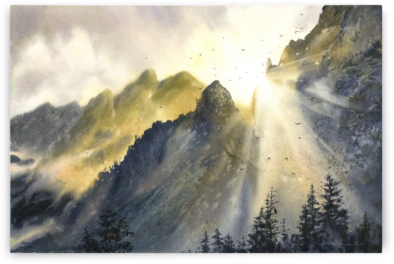 Sun and mountains by Eugenia Gorbacheva