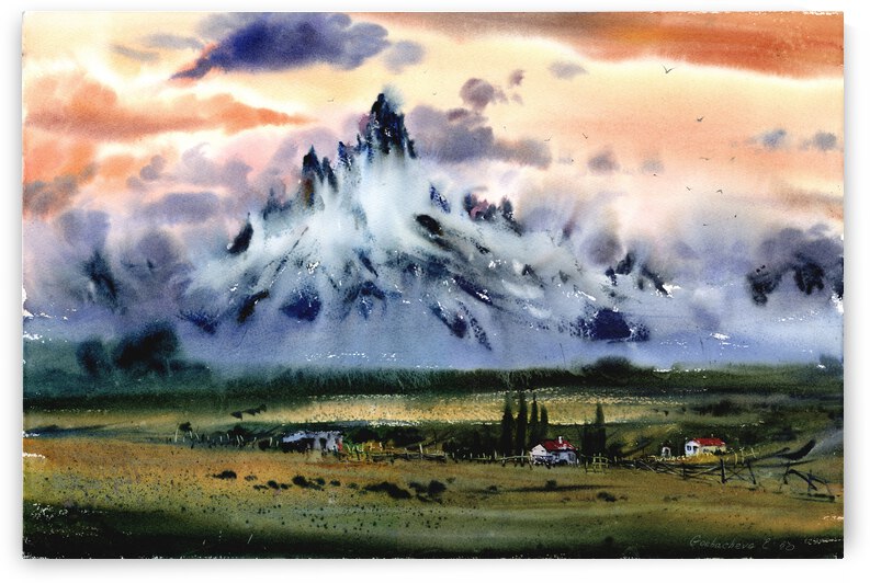 Fiery sunset by Eugenia Gorbacheva