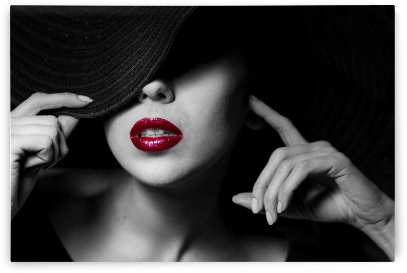 Woman in Hat by Artisan Canvas Prints
