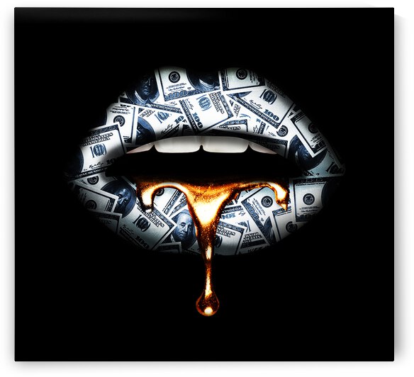 Money Lips 2 by Artisan Canvas Prints