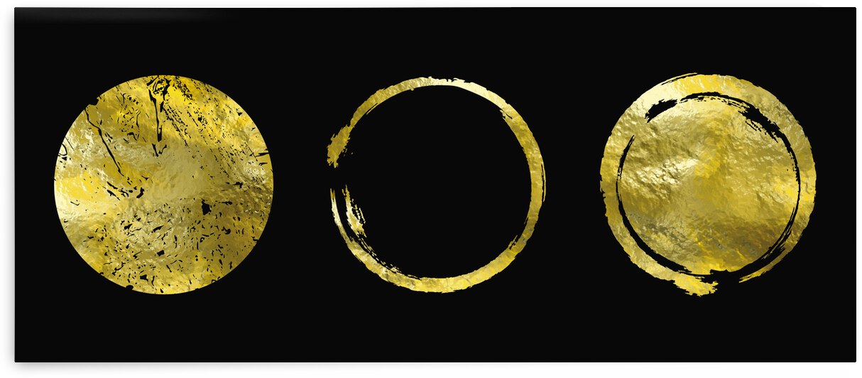 Gold Circles by Artisan Canvas Prints