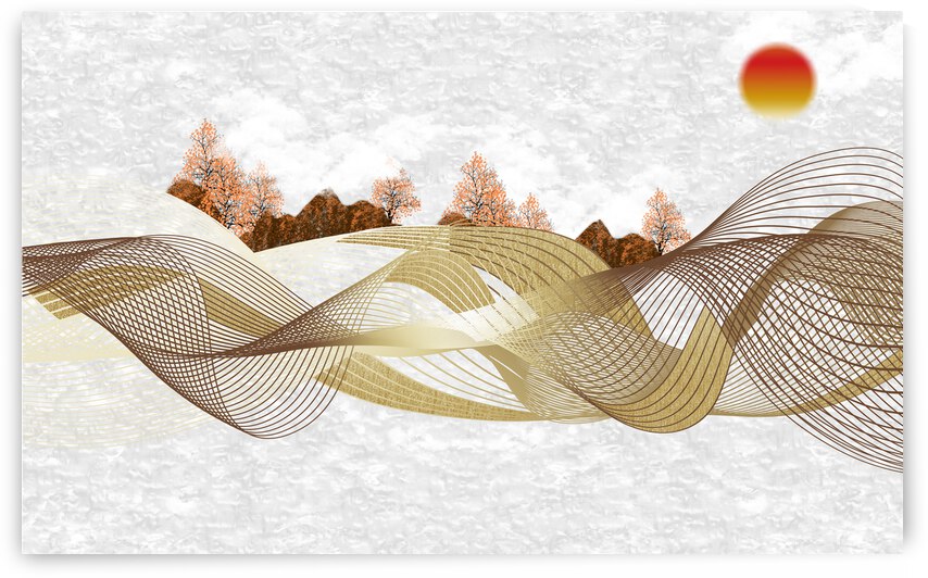 Mountainscape minimalism by Artisan Canvas Prints
