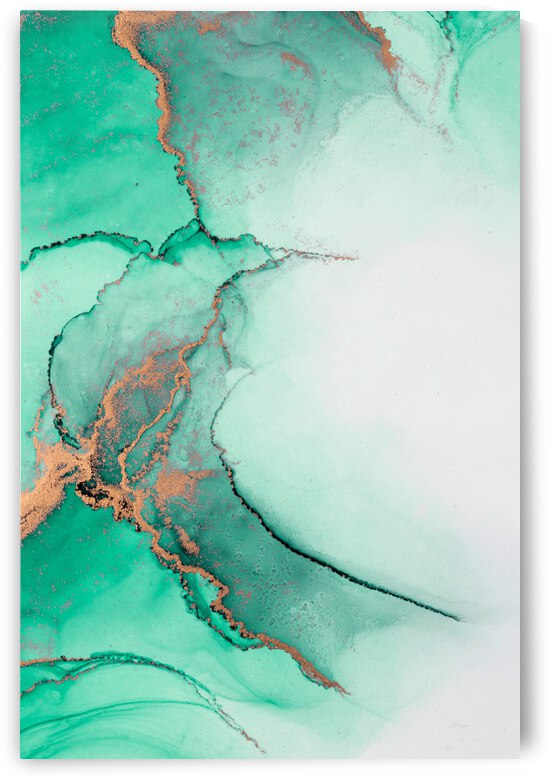 marble green gold 4 by Artisan Canvas Prints