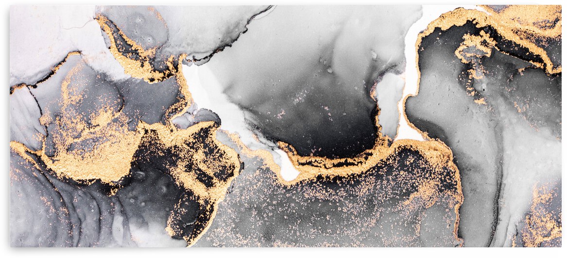 Marble Black and gold 2 by Artisan Canvas Prints