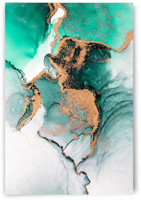 Marble green gold 2 by Artisan Canvas Prints