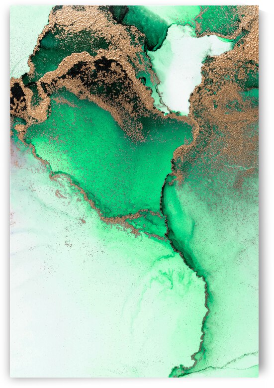 marble green gold 1 by Artisan Canvas Prints