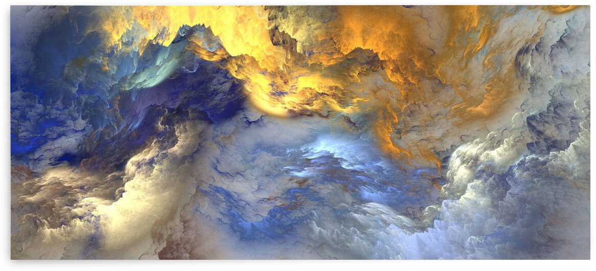 Blue and Gold Clouds by Artisan Canvas Prints