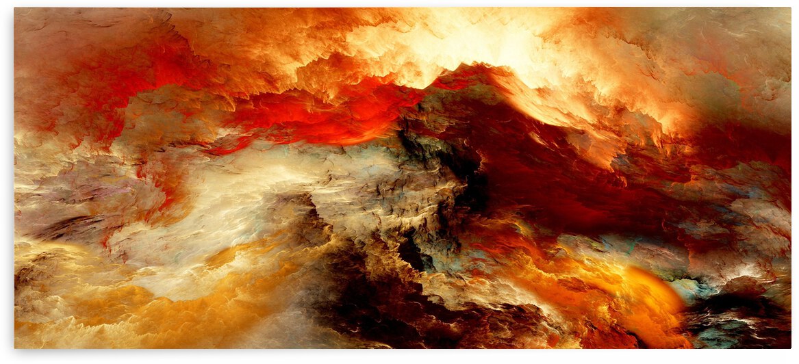 Gold and Red Clouds by Artisan Canvas Prints