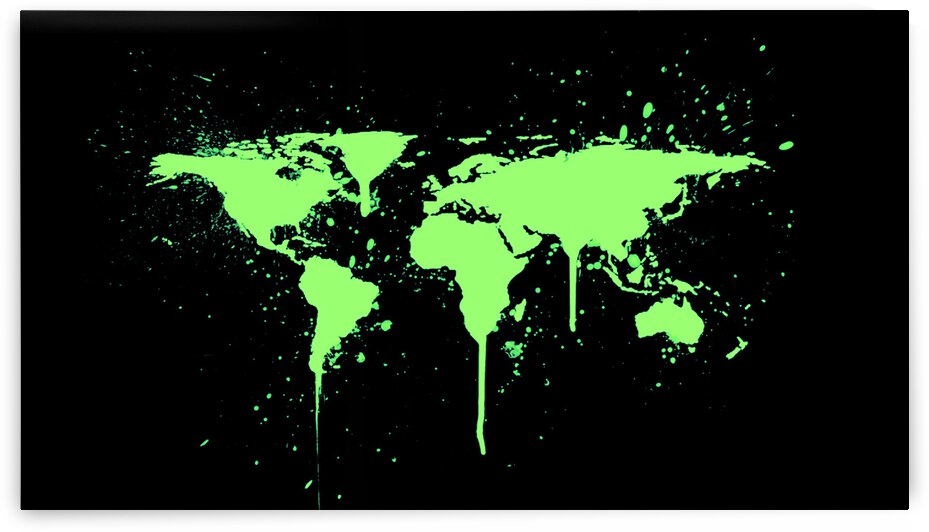 world map splatter by Artisan Canvas Prints