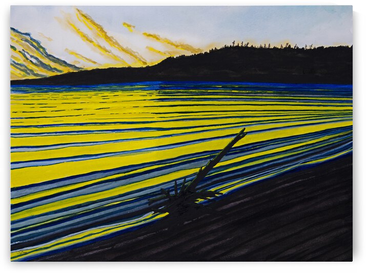 Neys Sunset Painting by Stephen Emms