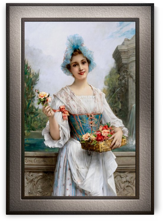 The Flower Seller by Leon Francois Comerre Remastered Xzendor7 Classical Fine Art Old Masters Reproductions by xzendor7