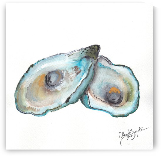 Teal Oysters by Cheryl Zapata