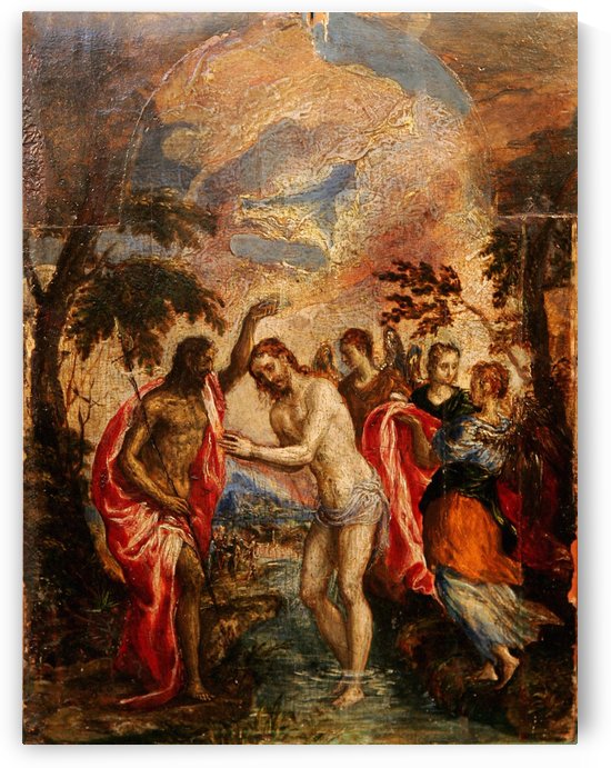 The Baptism of Christ by Leonardo da Vinci