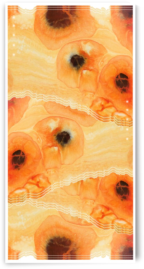 Orange Poppy Strata 4 by Tricia Greaves