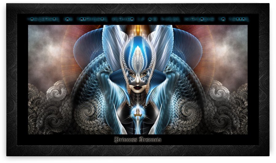 Princess Arsencia The Symbols Of Arnoontraak Fractal Art Sci-Fantasy Portrait by Xzendor7 by xzendor7