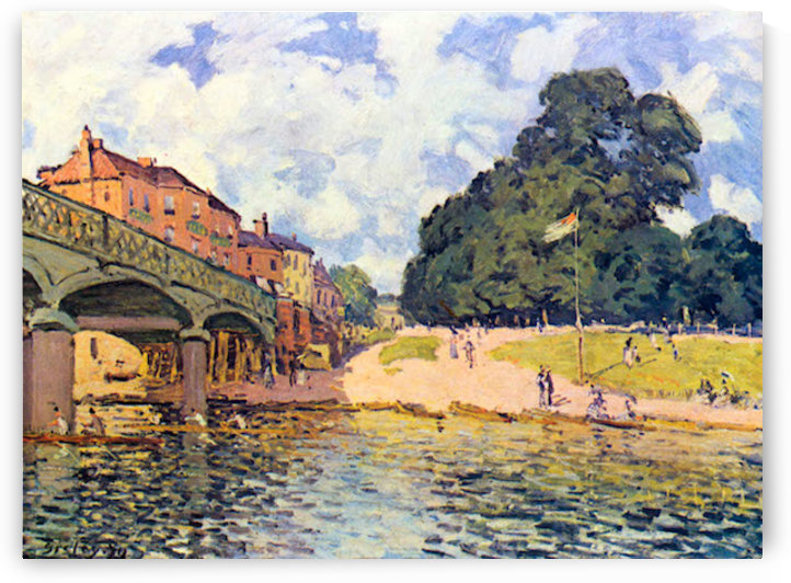 Bridge on Hampton Court by Sisley