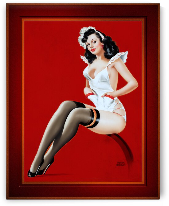 The Maid by Peter Driben Remastered Vintage Retro Xzendor7 Art Reproductions by xzendor7