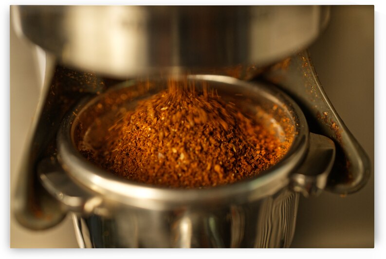 Grinding Fresh Coffee  by Iris H Richardson