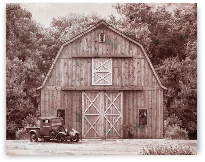 Old Barn with Vintage Truck Old Style Photo by Bill Swartwout Photography