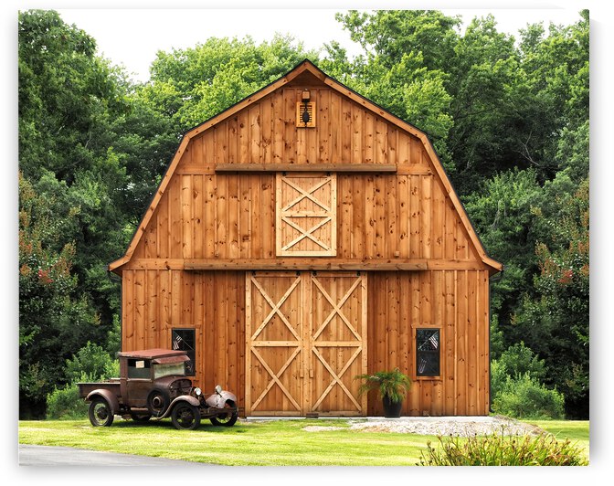 Old Barn with Vintage Truck by Bill Swartwout Photography