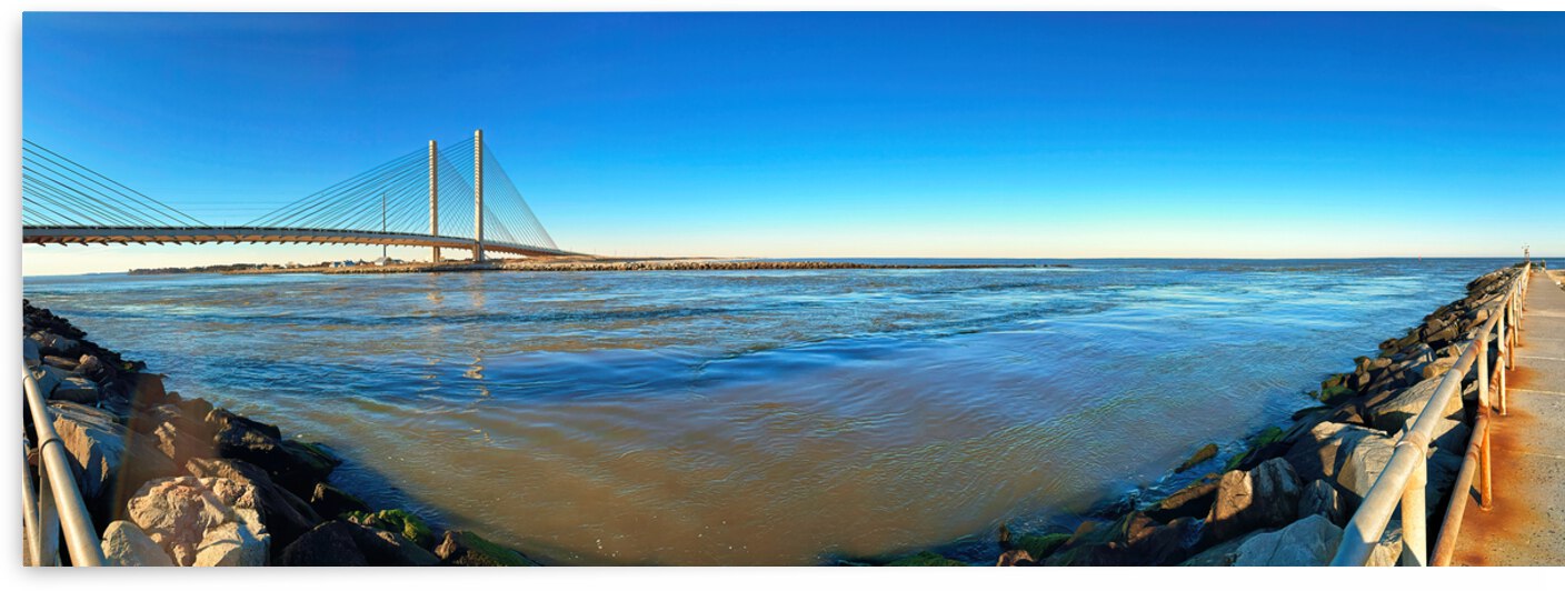 Indian River Bridge and Inlet Panorama by Bill Swartwout Photography