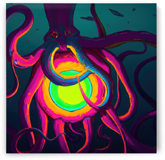 Neon Octopus by Chris Sugar
