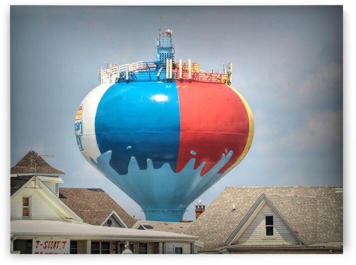 Beach Ball Water Tower Ocean City by Bill Swartwout Photography