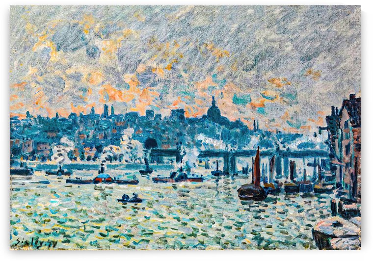 Charing Cross Bridge 1874 by Sisley by Younsi