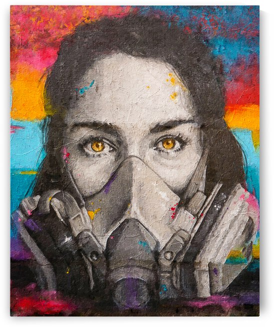 Girl Gas Mask by Robert Ruggiero