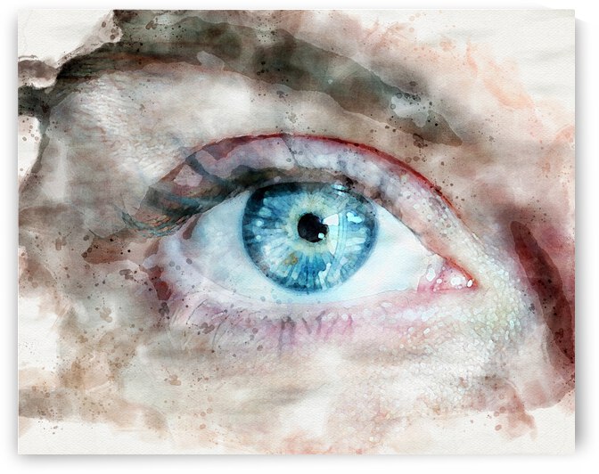 Blue Eye Watercolor2 by Robert Ruggiero