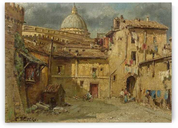 In den Strassen von Rom by Carl Wuttke