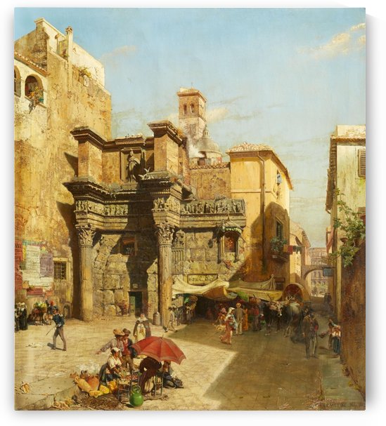 The Temple of Minerva in Rome by Carl Wuttke