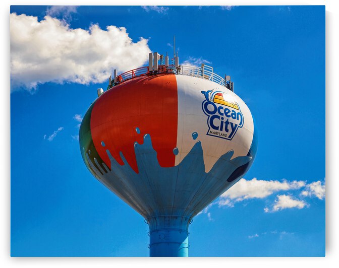 Ocean City Beach Ball Water Tower by Bill Swartwout Photography