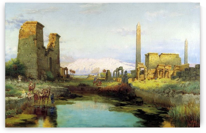 The Temple of Karnak 1911 by Carl Wuttke